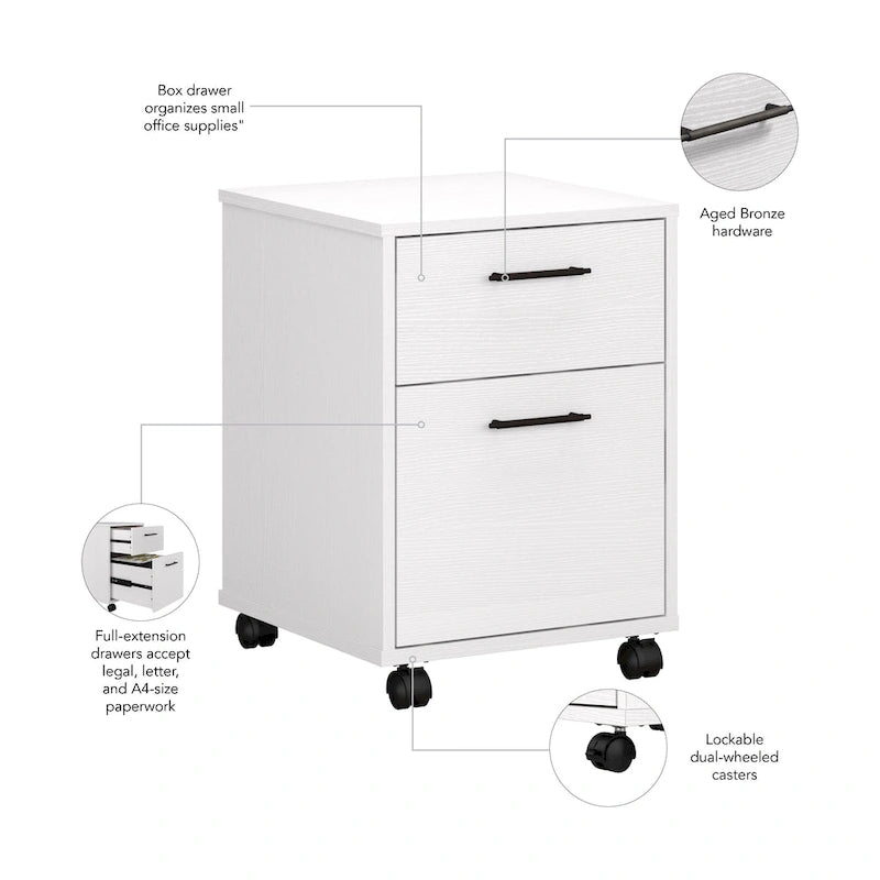 2 Drawer Mobile File Cabinet