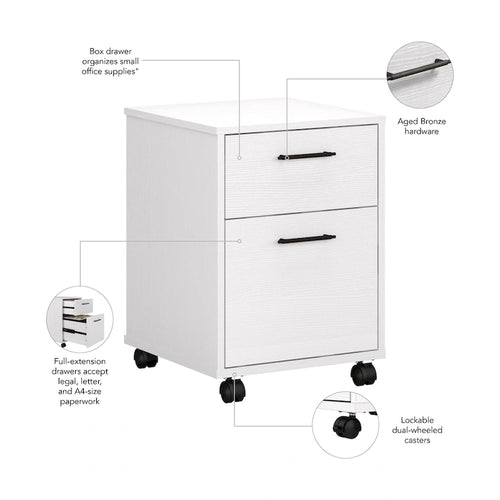 2 Drawer Mobile File Cabinet