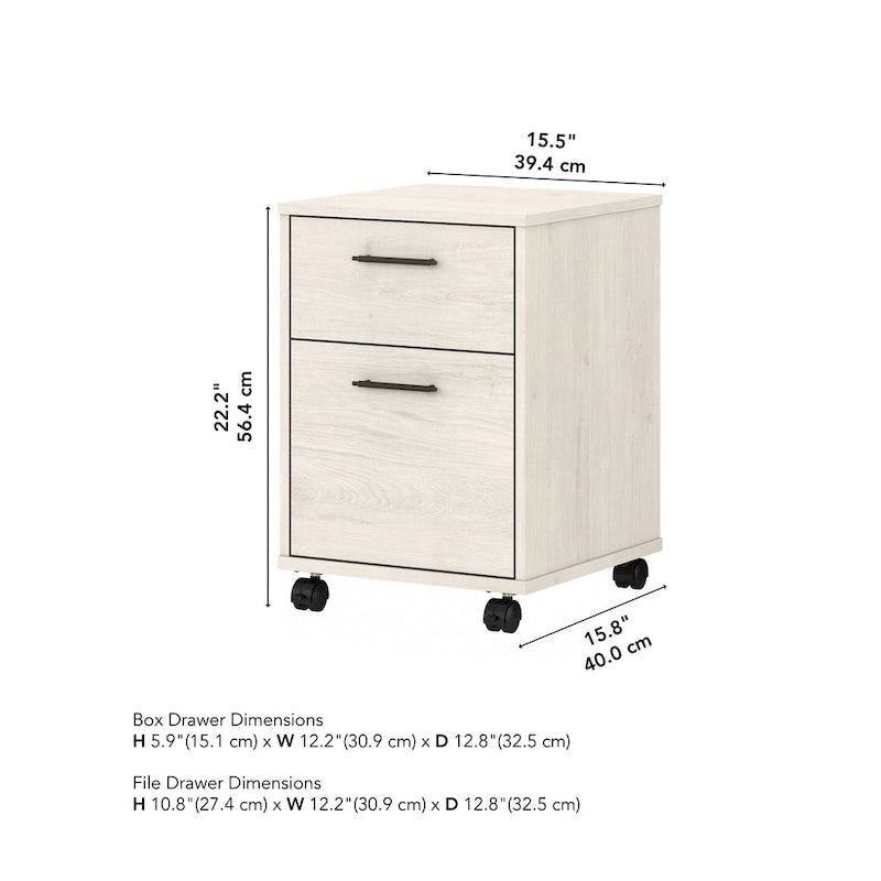2 Drawer Mobile File Cabinet