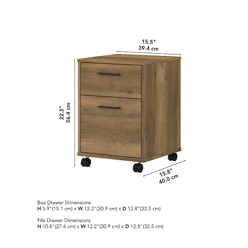 2 Drawer Mobile File Cabinet