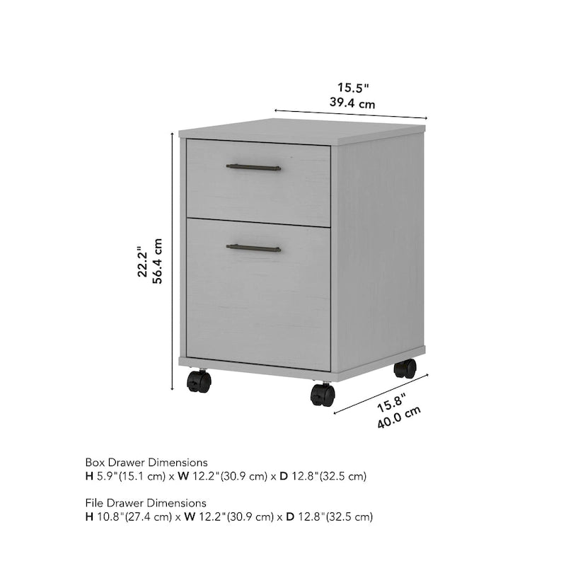 2 Drawer Mobile File Cabinet