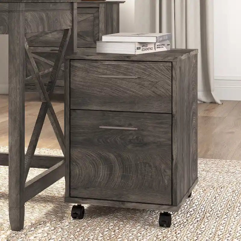 2 Drawer Mobile File Cabinet