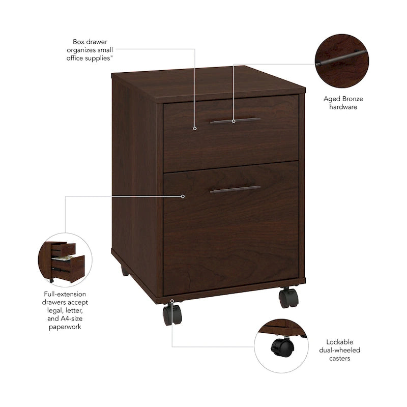 2 Drawer Mobile File Cabinet