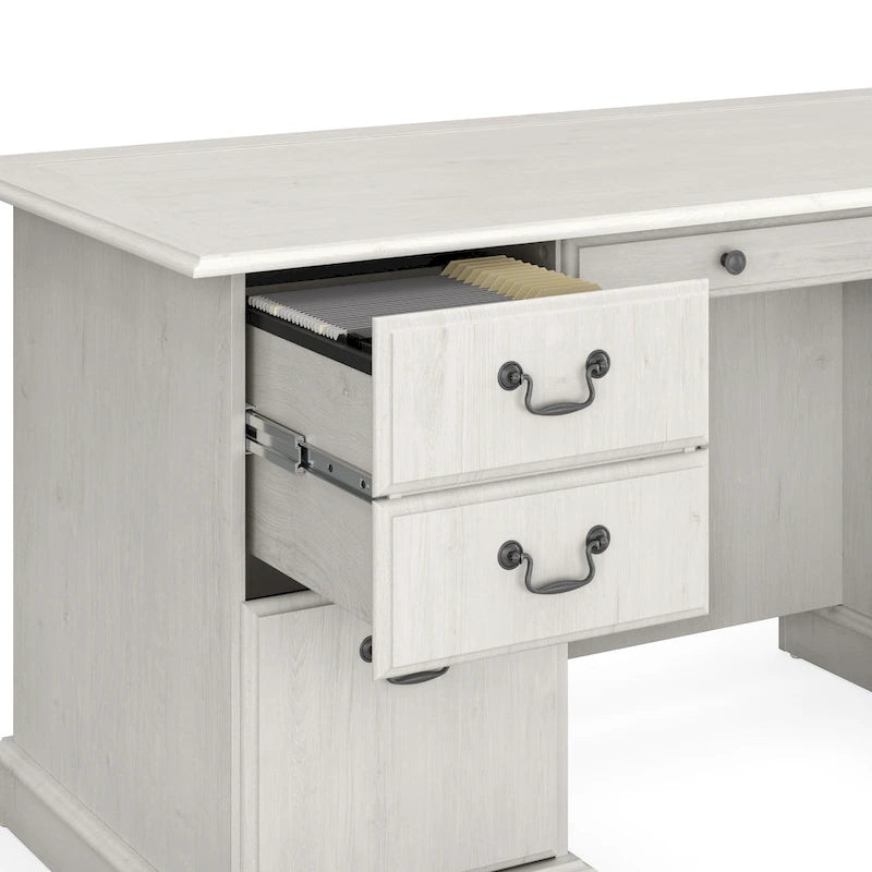 Executive Desk with Drawers and Storage