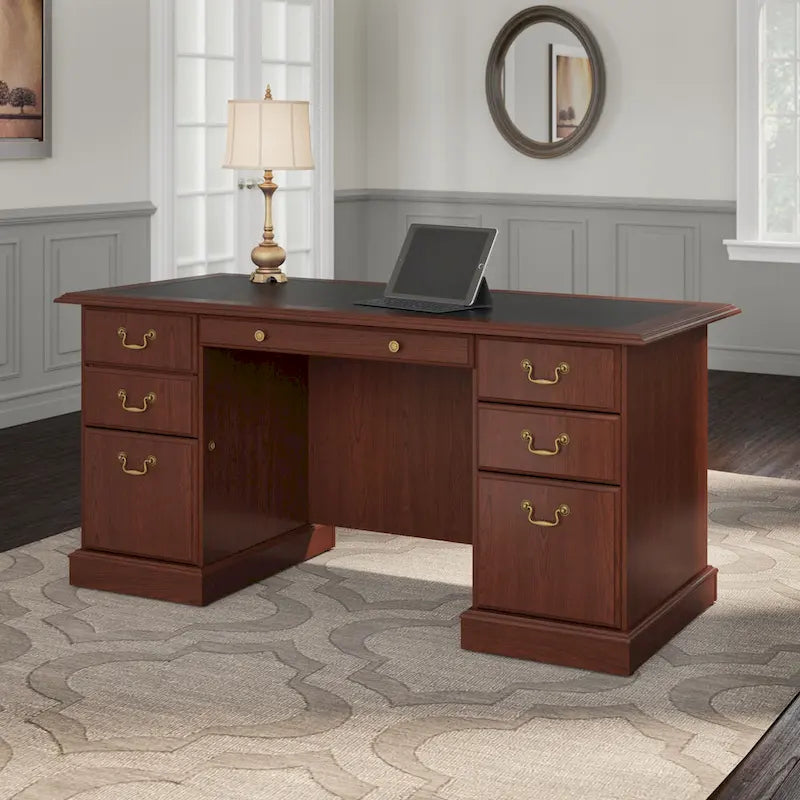 Executive Desk with Drawers and Storage