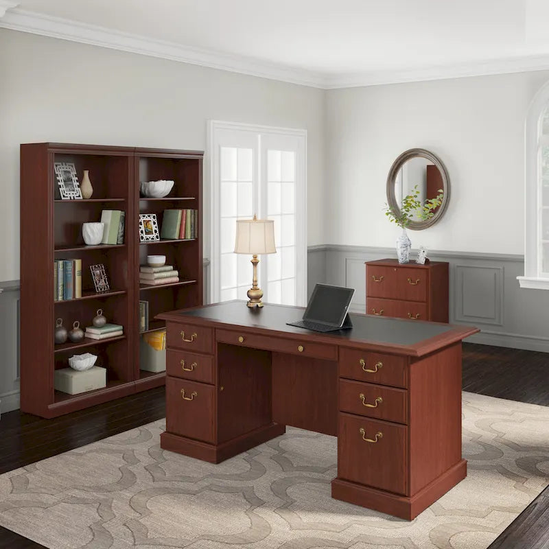 Executive Desk with Drawers and Storage