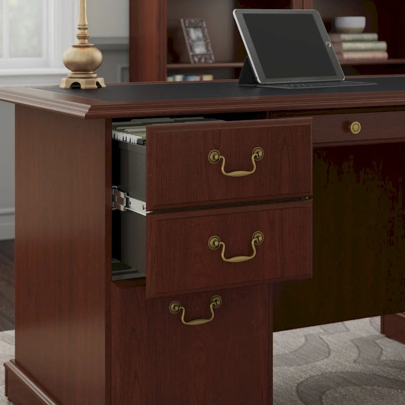 Executive Desk with Drawers and Storage