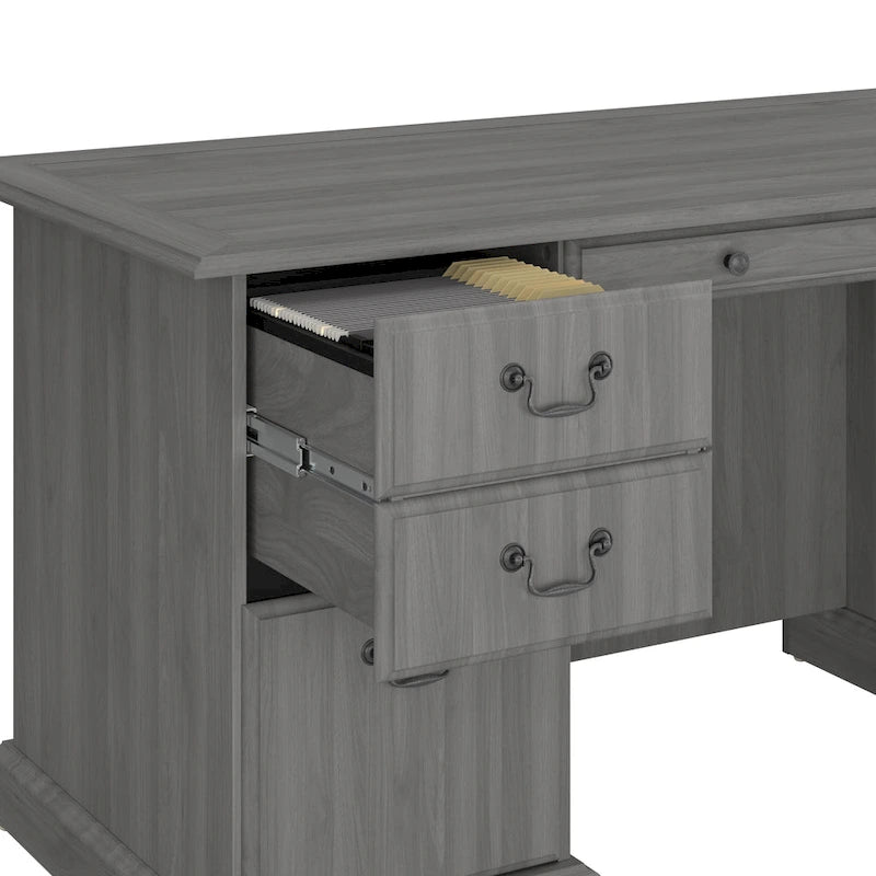 Executive Desk with Drawers and Storage