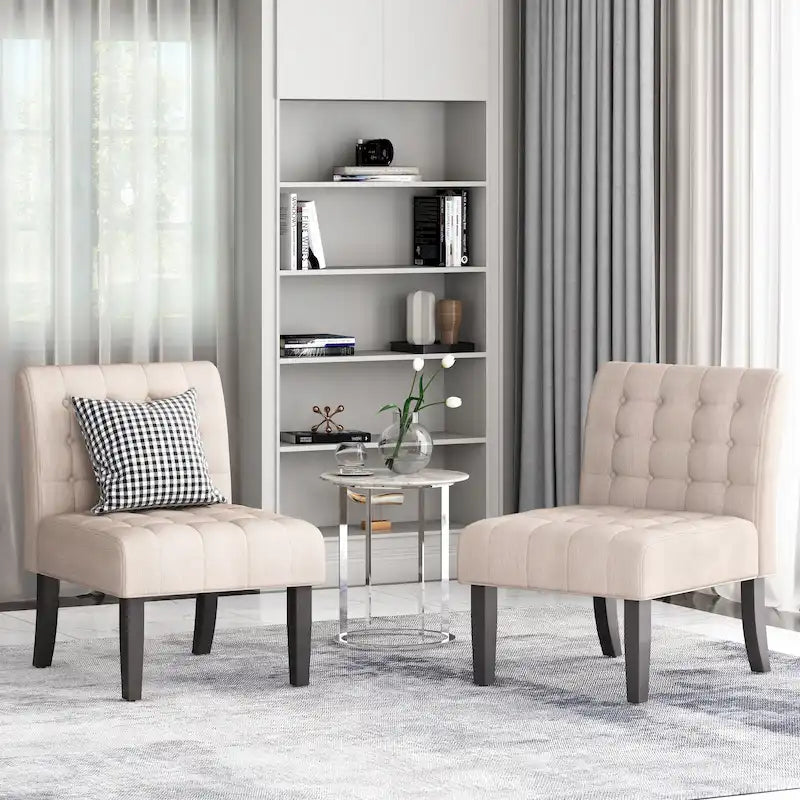 Fabric Tufted Accent Chair