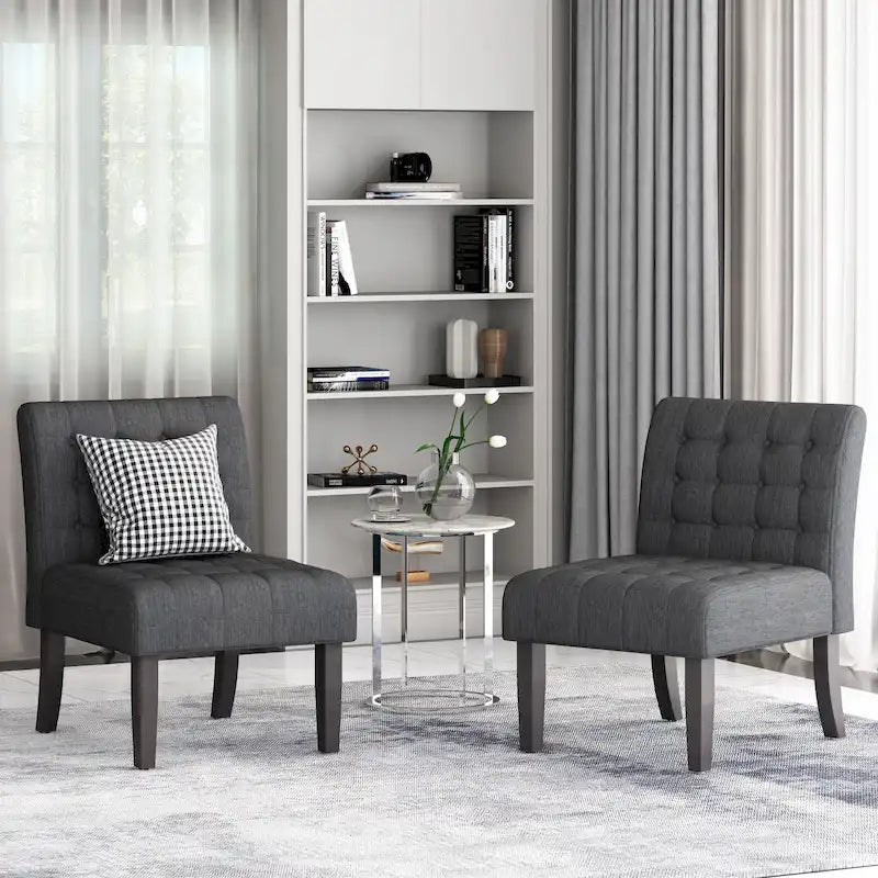 Fabric Tufted Accent Chair