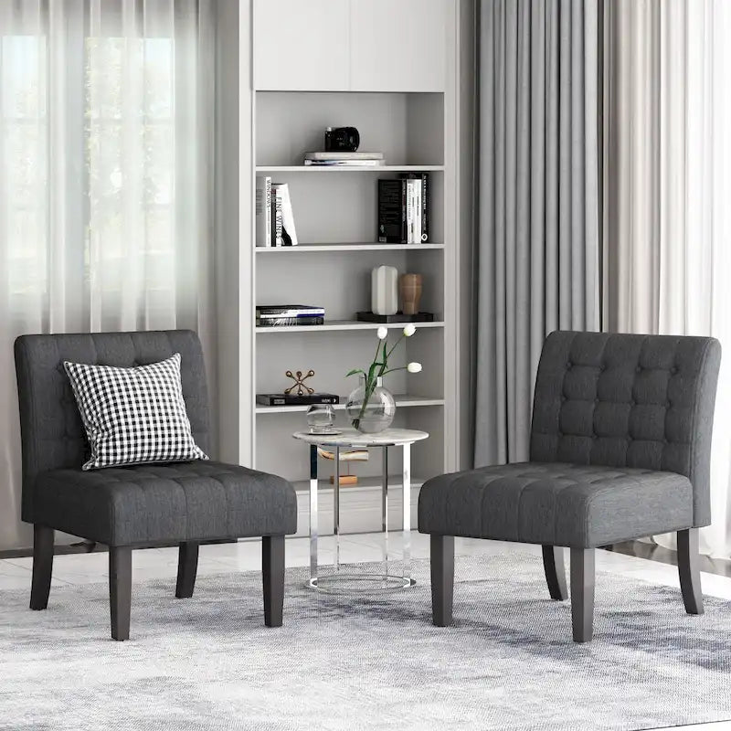 Fabric Tufted Accent Chair