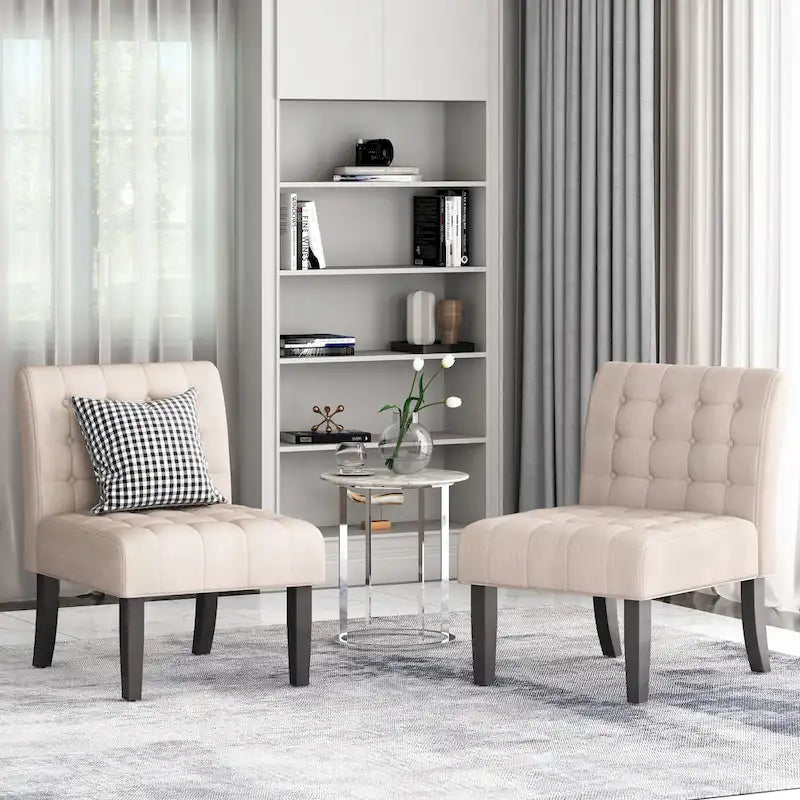 Fabric Tufted Accent Chair