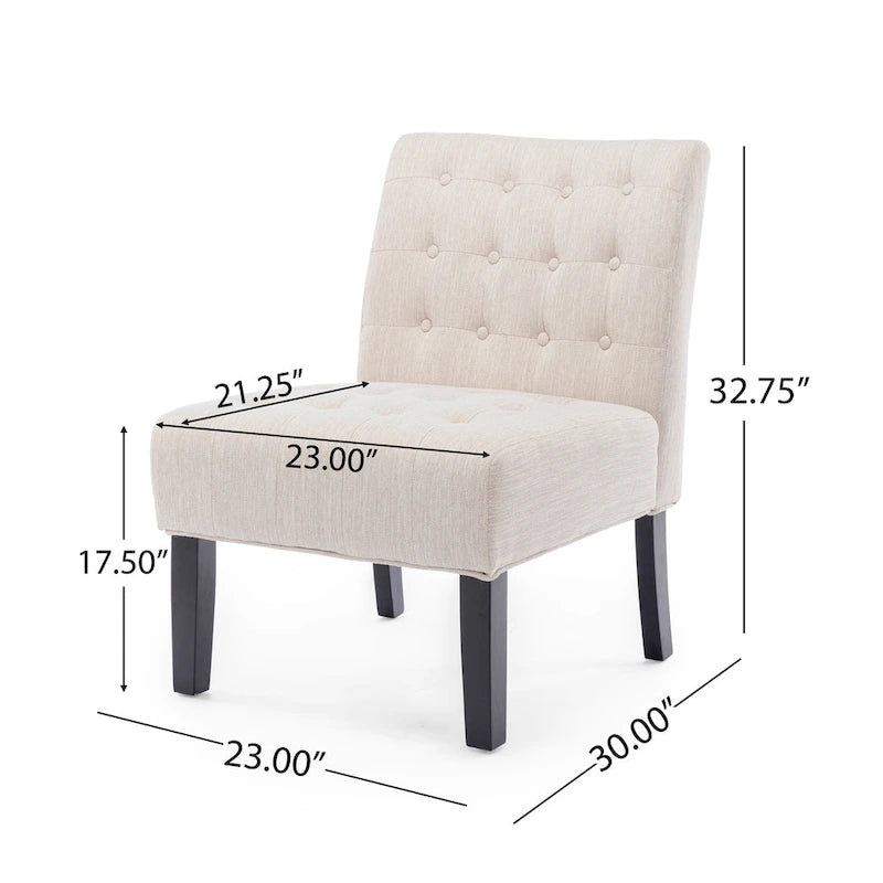 Fabric Tufted Accent Chair