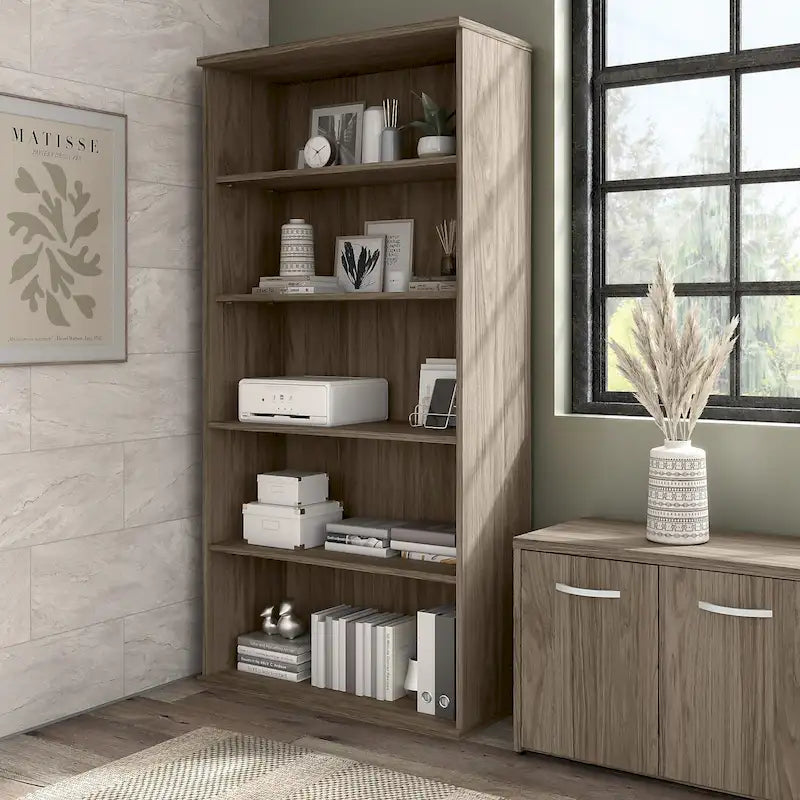 Tall 5 Shelf Bookcase