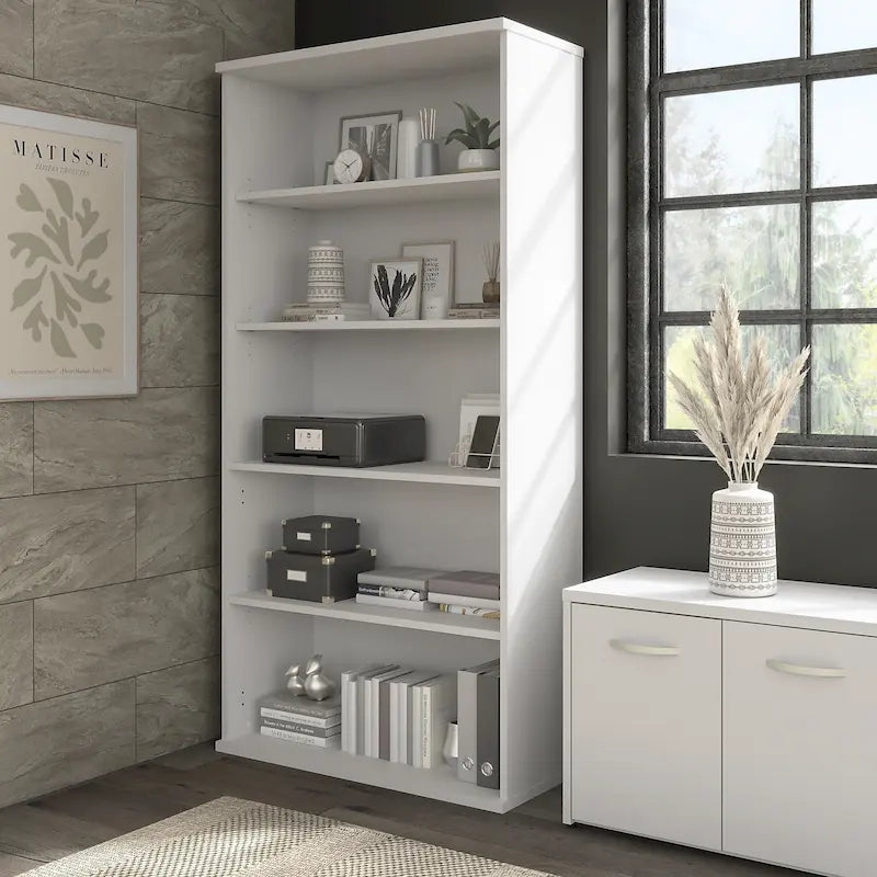 Tall 5 Shelf Bookcase