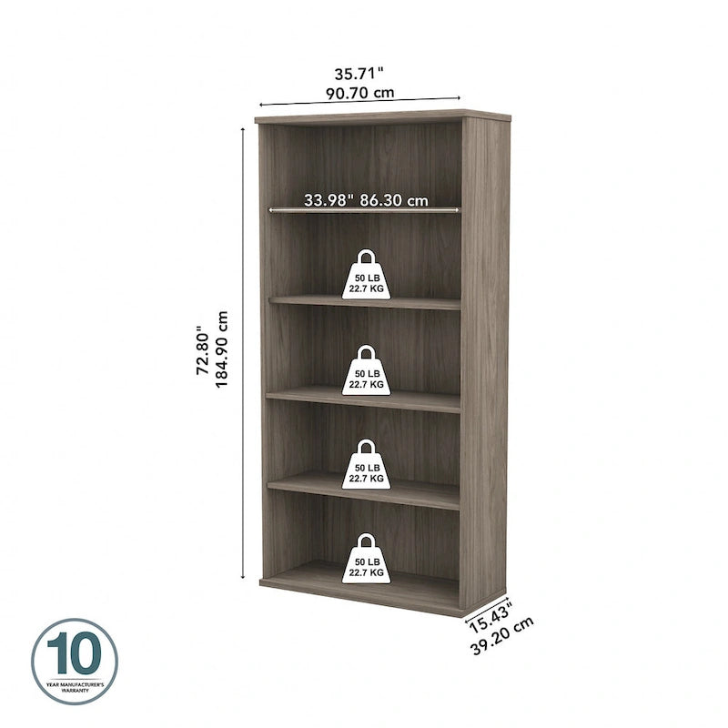 Tall 5 Shelf Bookcase