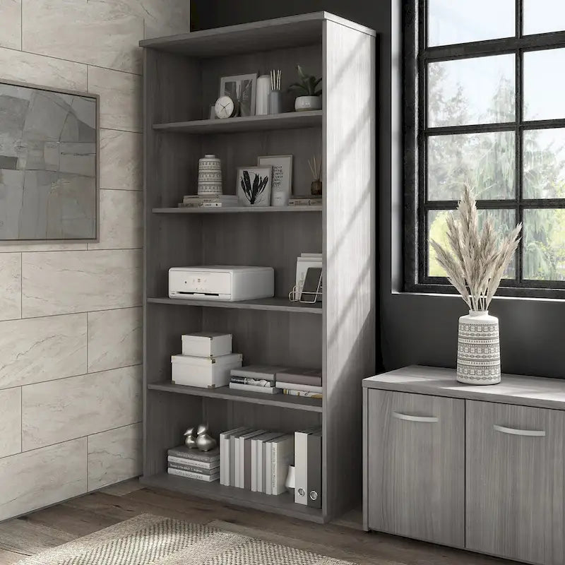 Tall 5 Shelf Bookcase