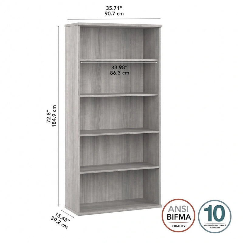 Tall 5 Shelf Bookcase