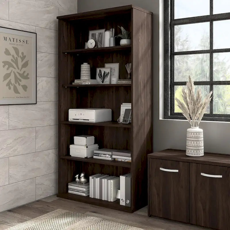 Tall 5 Shelf Bookcase
