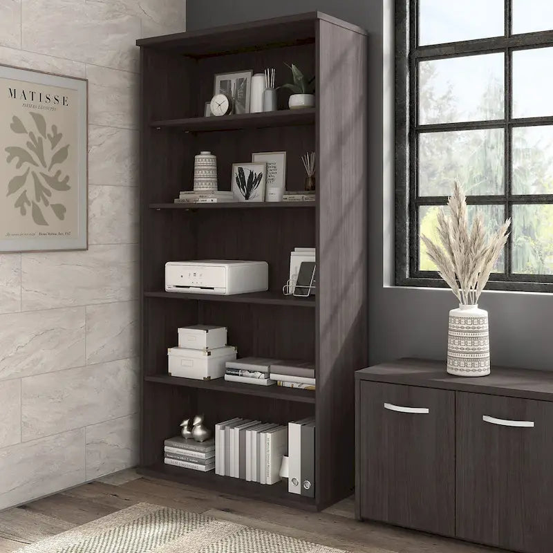 Tall 5 Shelf Bookcase