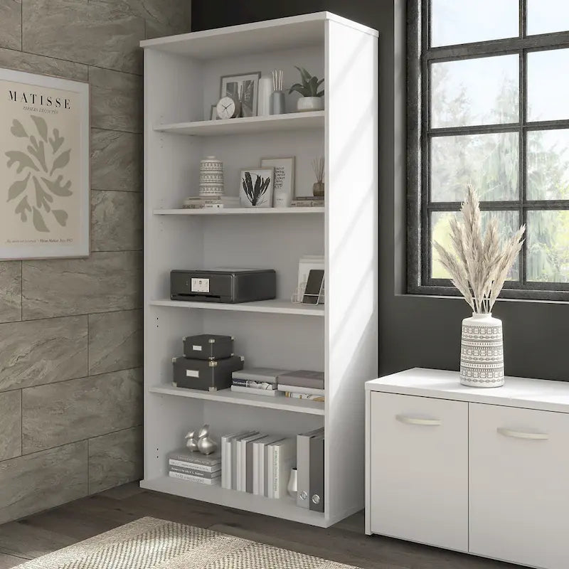 Tall 5 Shelf Bookcase