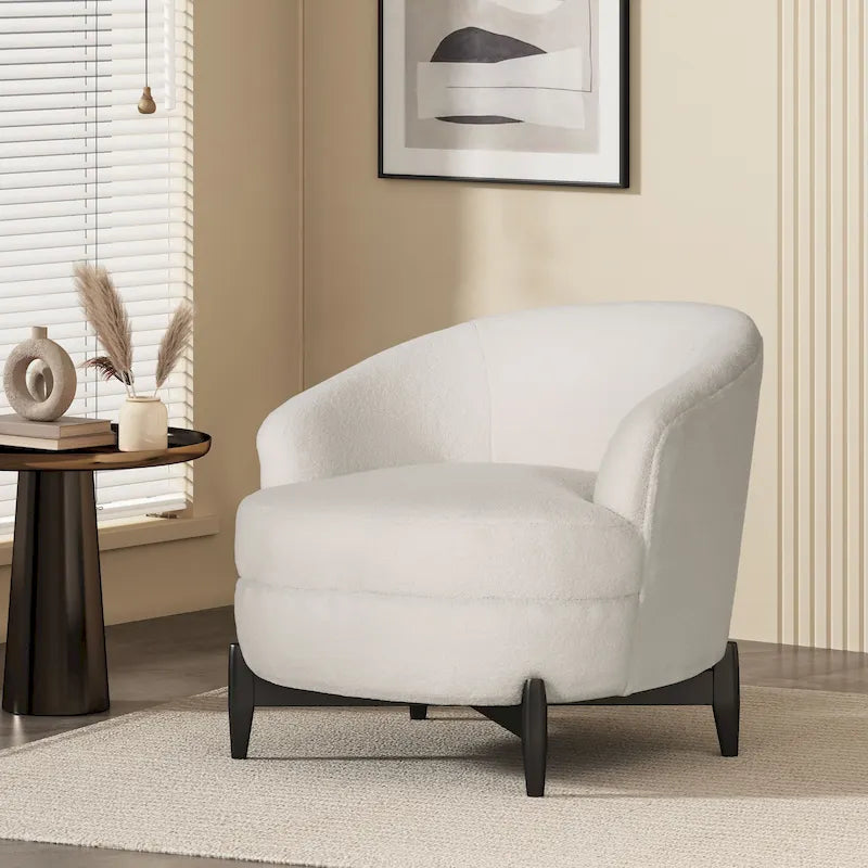 Boucle Upholstered Club Chair