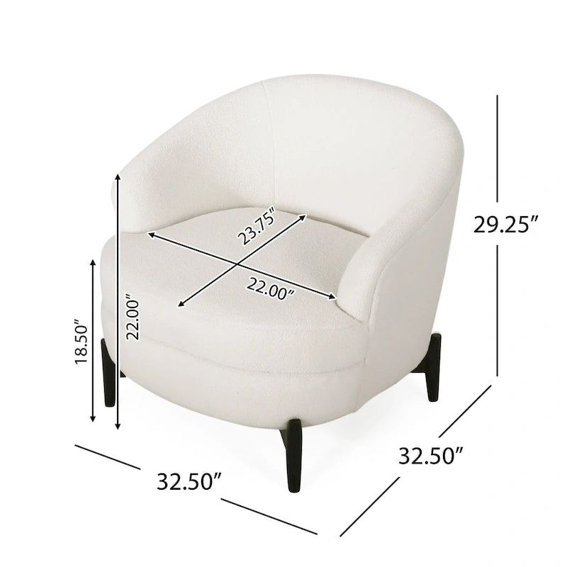 Boucle Upholstered Club Chair
