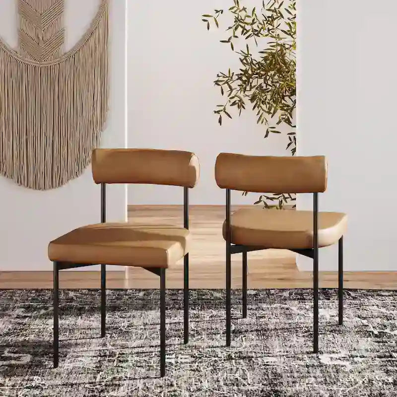 Counter Height Barstool or Dining Chair with Back and Upholstered Cushion