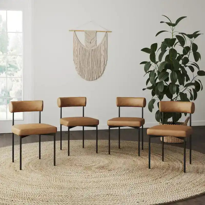Counter Height Barstool or Dining Chair with Back and Upholstered Cushion
