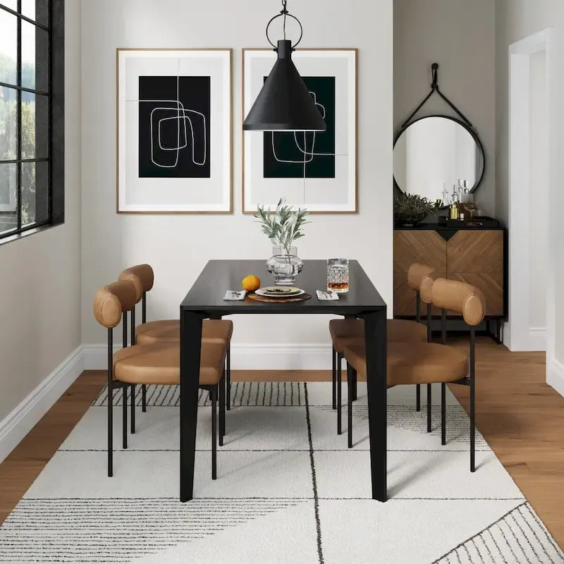Counter Height Barstool or Dining Chair with Back and Upholstered Cushion