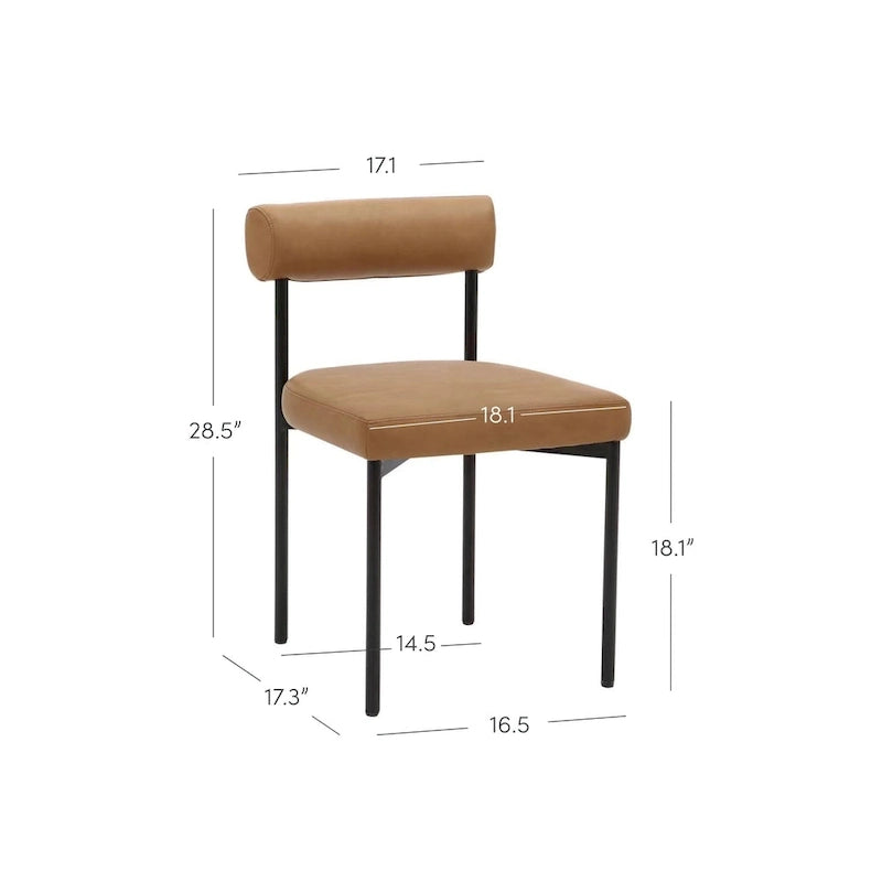 Counter Height Barstool or Dining Chair with Back and Upholstered Cushion