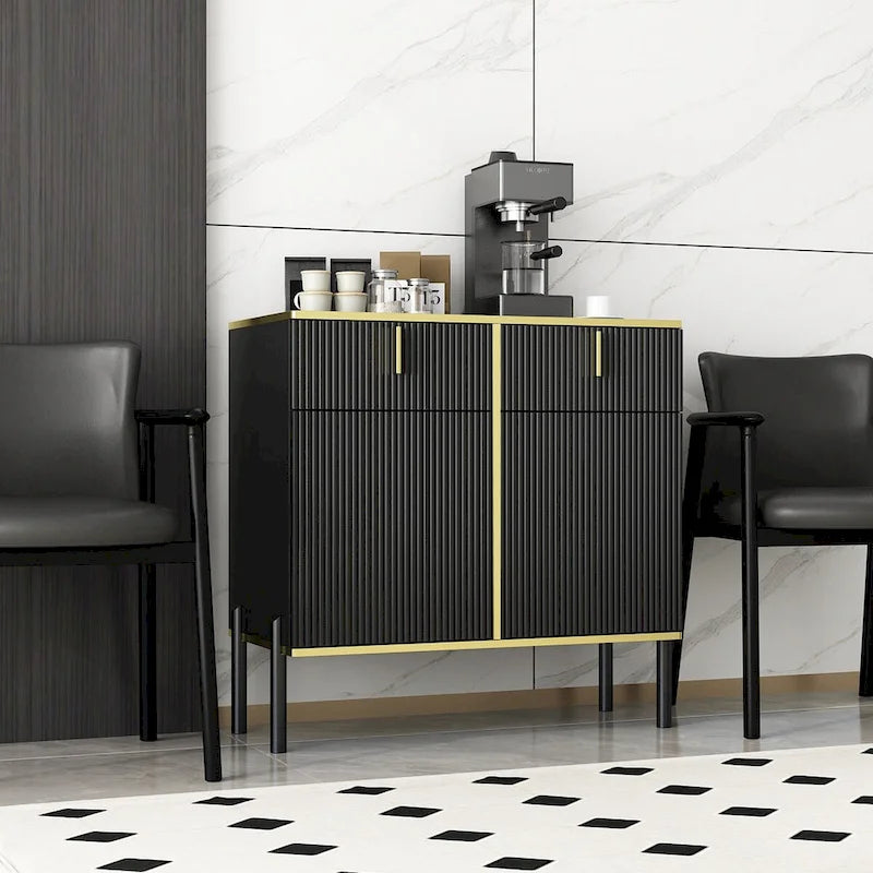 Sideboard Dresser Cabinet Storage Console Televison Table Pop-up Door