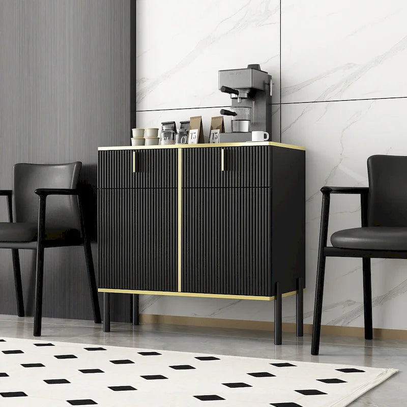 Sideboard Dresser Cabinet Storage Console Televison Table Pop-up Door