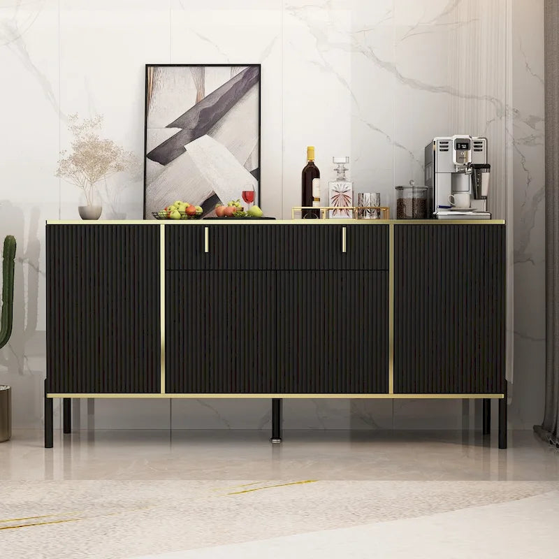 Sideboard Dresser Cabinet Storage Console Televison Table Pop-up Door