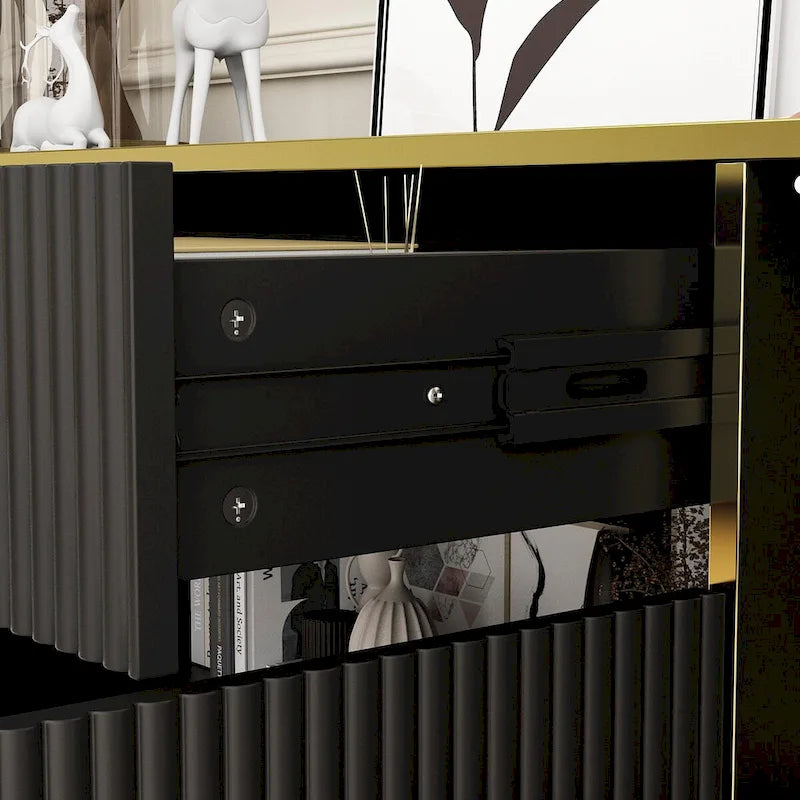 Sideboard Dresser Cabinet Storage Console Televison Table Pop-up Door