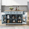 Drop-Leaf Counter top Kitchen Cart ,Kitchen Island with 3 Drawers