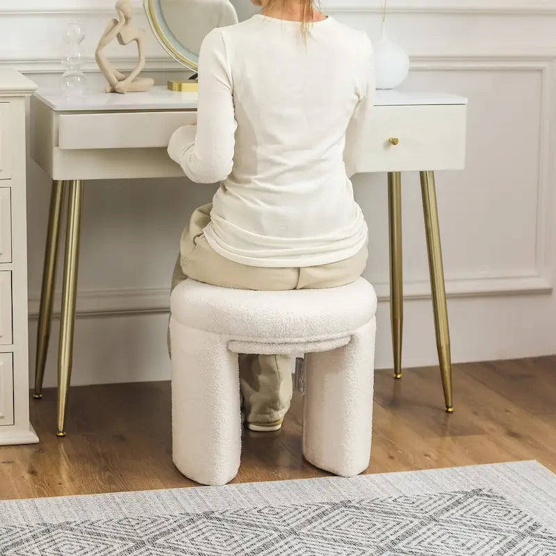 Ottoman Small Teddy Low Foot Stool Vanity Stool