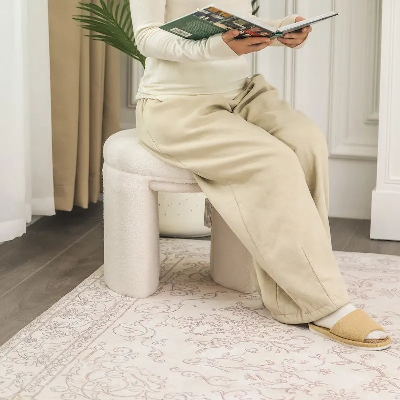 Ottoman Small Teddy Low Foot Stool Vanity Stool