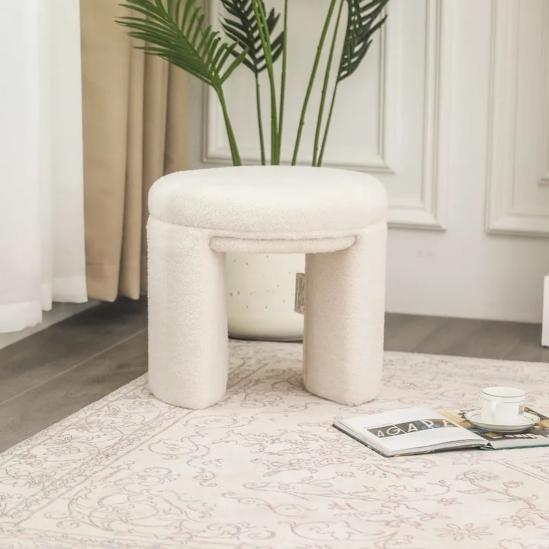 Ottoman Small Teddy Low Foot Stool Vanity Stool