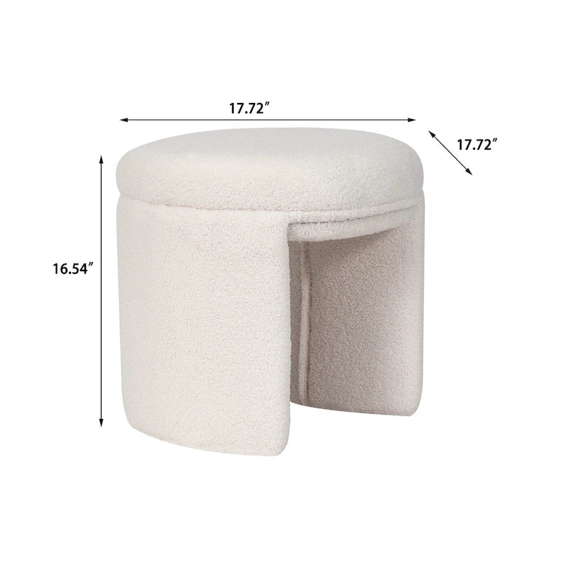 Ottoman Small Teddy Low Foot Stool Vanity Stool