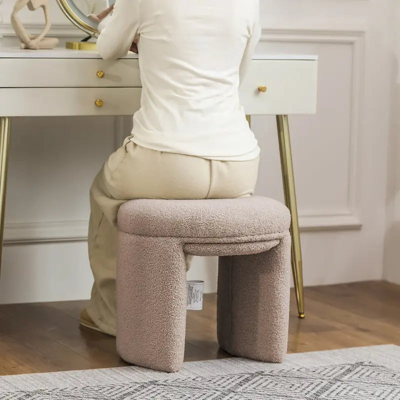 Ottoman Small Teddy Low Foot Stool Vanity Stool
