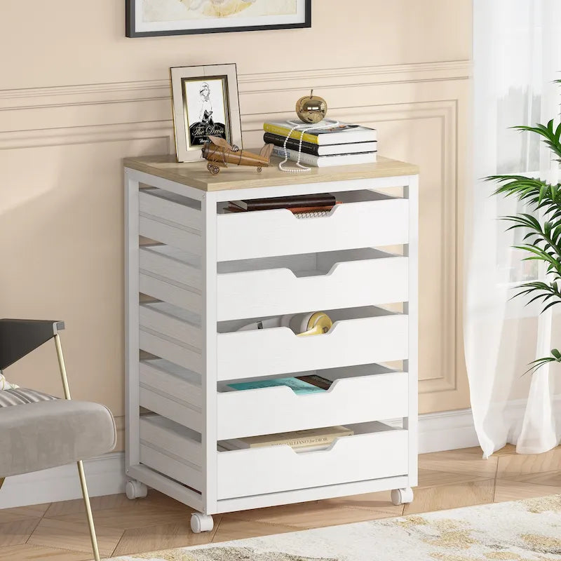 5 Drawer Chest & 7 Drawer Chest Wood Storage Drawer Cabinet Organizer
