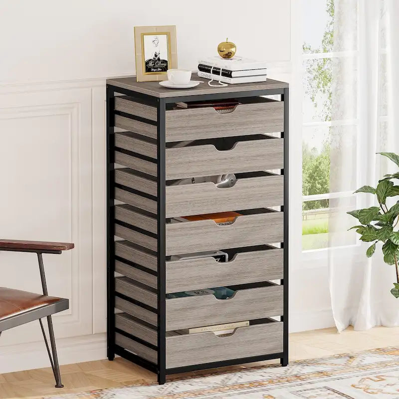 5 Drawer Chest & 7 Drawer Chest Wood Storage Drawer Cabinet Organizer