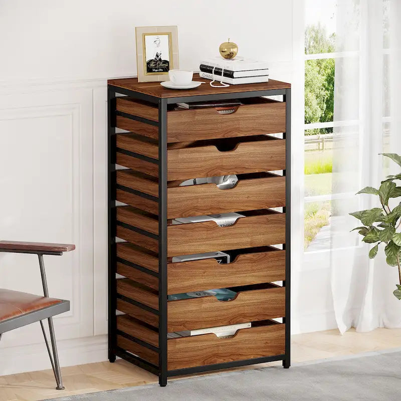 5 Drawer Chest & 7 Drawer Chest Wood Storage Drawer Cabinet Organizer