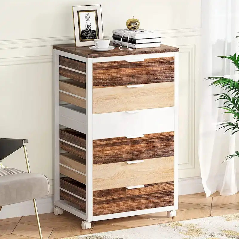 5 Drawer Chest & 7 Drawer Chest Wood Storage Drawer Cabinet Organizer