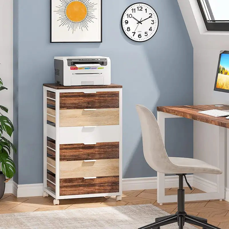 5 Drawer Chest & 7 Drawer Chest Wood Storage Drawer Cabinet Organizer