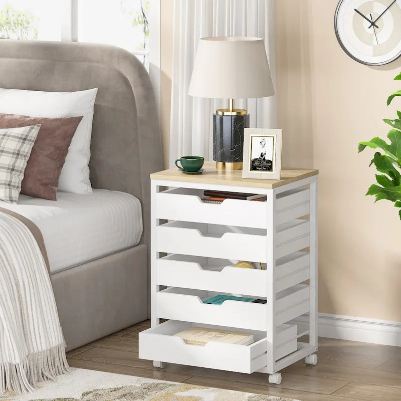 5 Drawer Chest & 7 Drawer Chest Wood Storage Drawer Cabinet Organizer