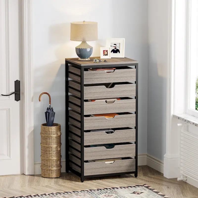 5 Drawer Chest & 7 Drawer Chest Wood Storage Drawer Cabinet Organizer