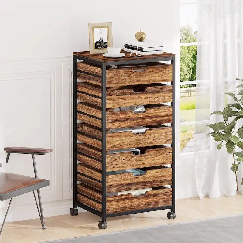 5 Drawer Chest & 7 Drawer Chest Wood Storage Drawer Cabinet Organizer