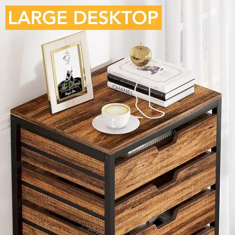 5 Drawer Chest & 7 Drawer Chest Wood Storage Drawer Cabinet Organizer